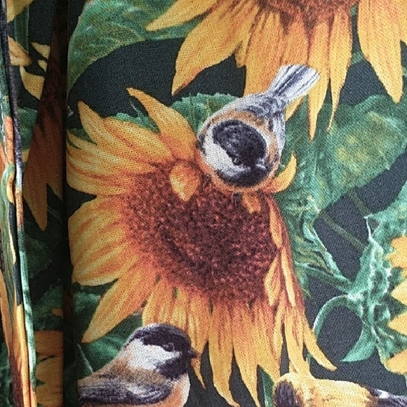 Sunflower Print Sundress with Cream Ruffle - Picture 3 of 3